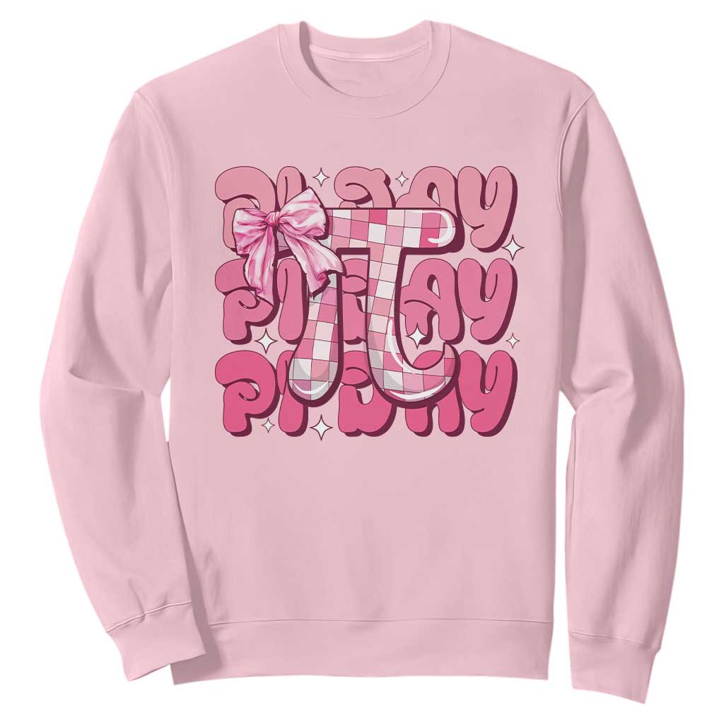 Coquette Pi Day Sweatshirt Math Lover Cute Girl Mathematician TS09 Light Pink Print Your Wear