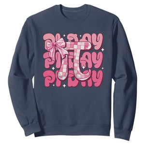 Coquette Pi Day Sweatshirt Math Lover Cute Girl Mathematician TS09 Navy Print Your Wear