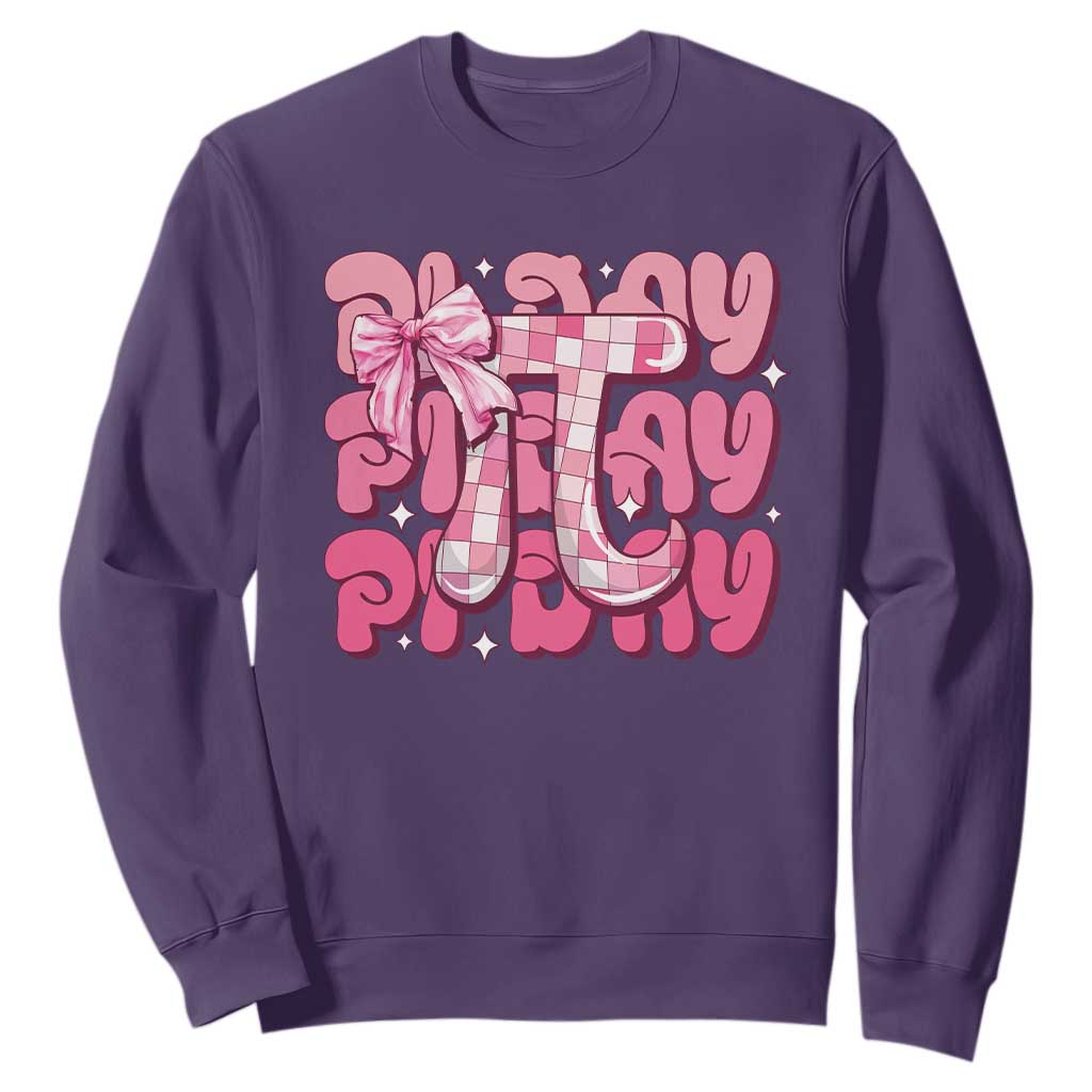 Coquette Pi Day Sweatshirt Math Lover Cute Girl Mathematician TS09 Purple Print Your Wear