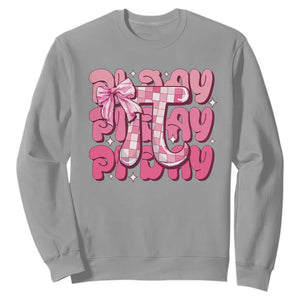 Coquette Pi Day Sweatshirt Math Lover Cute Girl Mathematician TS09 Sport Gray Print Your Wear