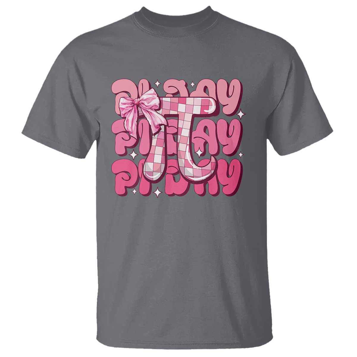 Coquette Pi Day T Shirt Math Lover Cute Girl Mathematician TS09 Charcoal Print Your Wear