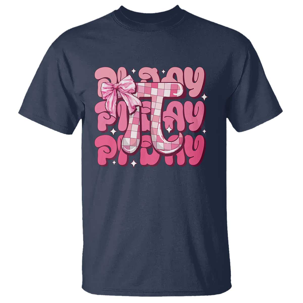 Coquette Pi Day T Shirt Math Lover Cute Girl Mathematician TS09 Navy Print Your Wear