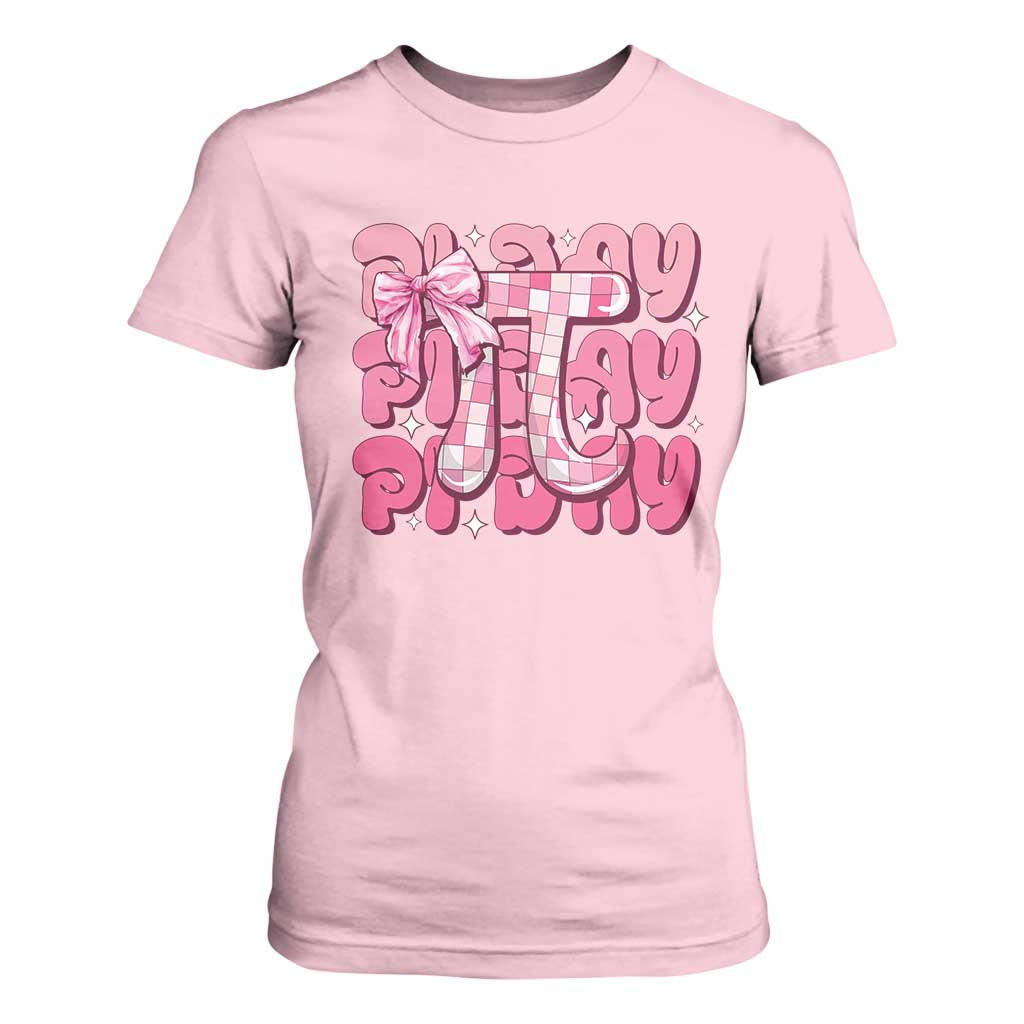 Coquette Pi Day T Shirt For Women Math Lover Cute Girl Mathematician TS09 Light Pink Print Your Wear