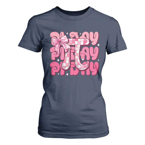 Coquette Pi Day T Shirt For Women Math Lover Cute Girl Mathematician TS09 Navy Print Your Wear
