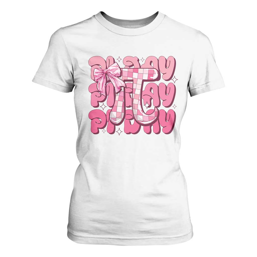 Coquette Pi Day T Shirt For Women Math Lover Cute Girl Mathematician TS09 White Print Your Wear