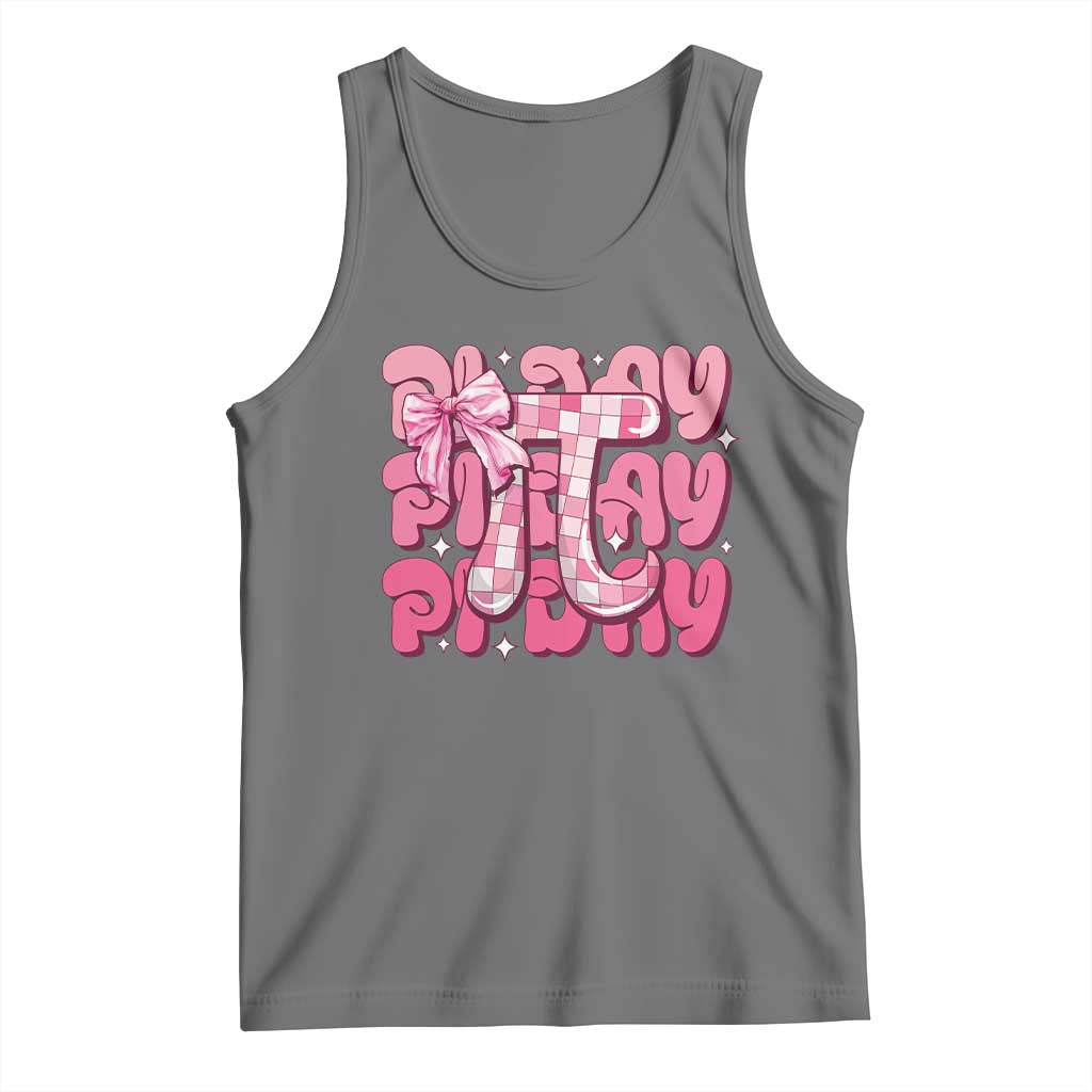 Coquette Pi Day Tank Top Math Lover Cute Girl Mathematician TS09 Black Heather Print Your Wear
