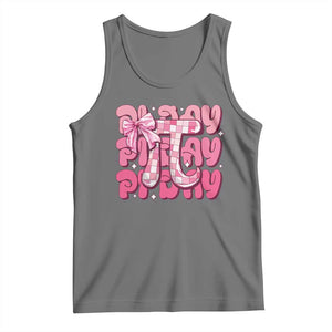 Coquette Pi Day Tank Top Math Lover Cute Girl Mathematician TS09 Black Heather Print Your Wear