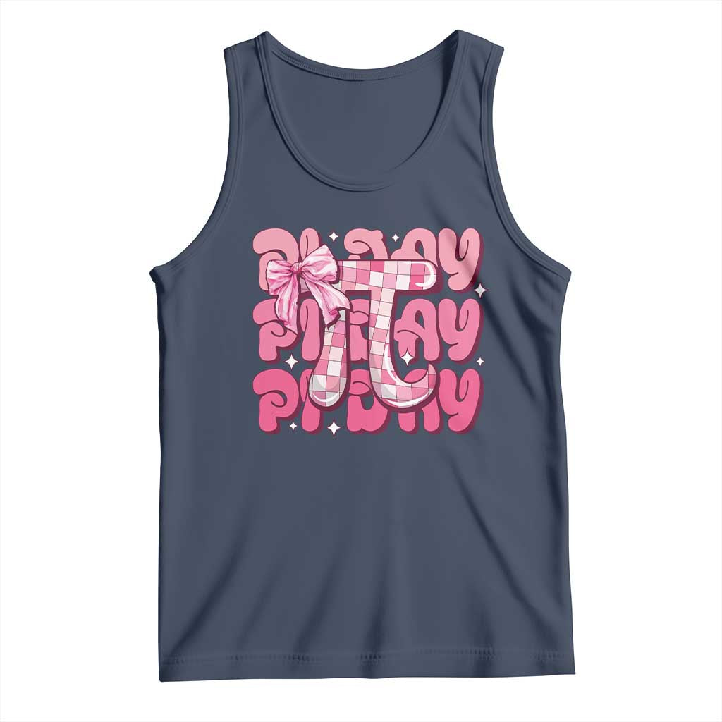 Coquette Pi Day Tank Top Math Lover Cute Girl Mathematician TS09 Navy Print Your Wear