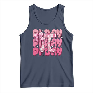 Coquette Pi Day Tank Top Math Lover Cute Girl Mathematician TS09 Navy Print Your Wear