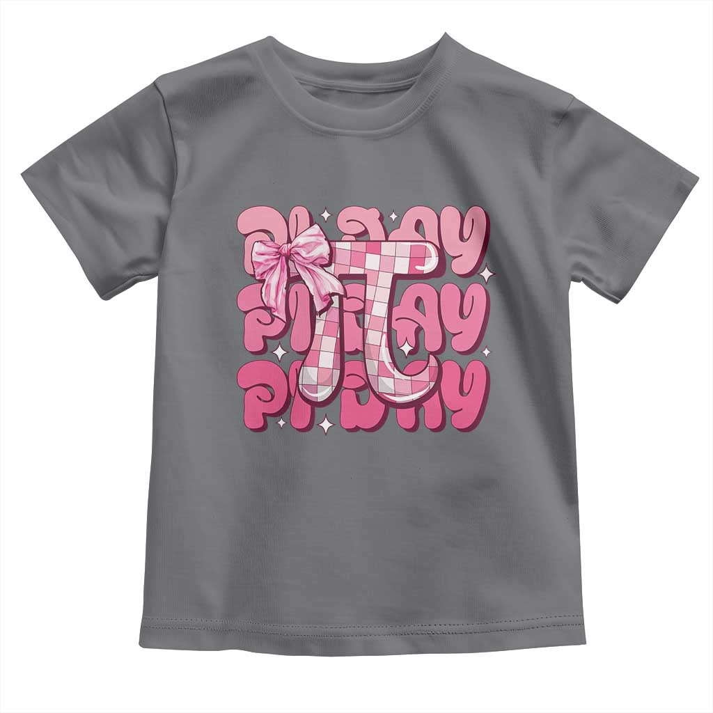 Coquette Pi Day Toddler T Shirt Math Lover Cute Girl Mathematician TS09 Charcoal Print Your Wear