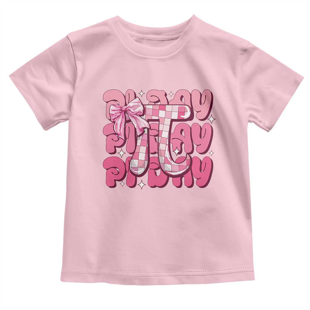 Coquette Pi Day Toddler T Shirt Math Lover Cute Girl Mathematician TS09 Light Pink Print Your Wear
