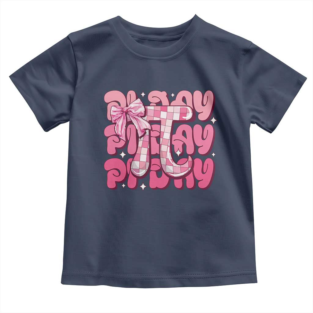 Coquette Pi Day Toddler T Shirt Math Lover Cute Girl Mathematician TS09 Navy Print Your Wear