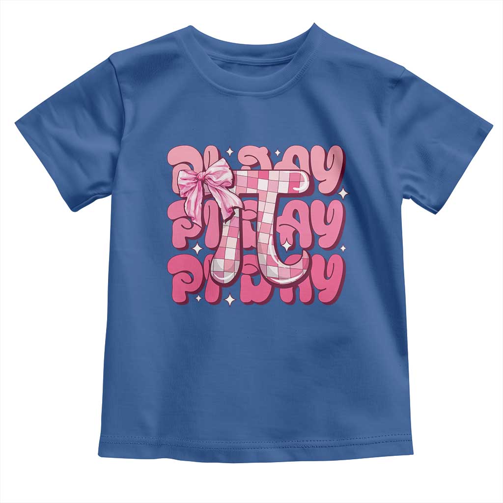 Coquette Pi Day Toddler T Shirt Math Lover Cute Girl Mathematician TS09 Royal Blue Print Your Wear