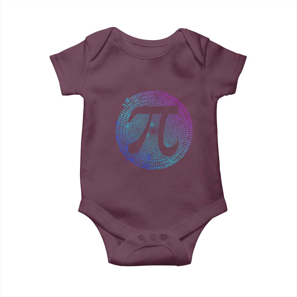 Math Lover Pi Day Baby Onesie TS09 Maroon Print Your Wear