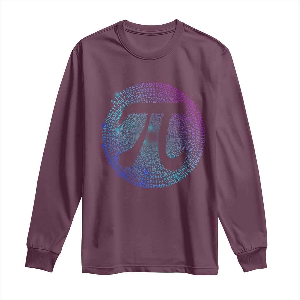 Math Lover Pi Day Long Sleeve Shirt TS09 Maroon Print Your Wear