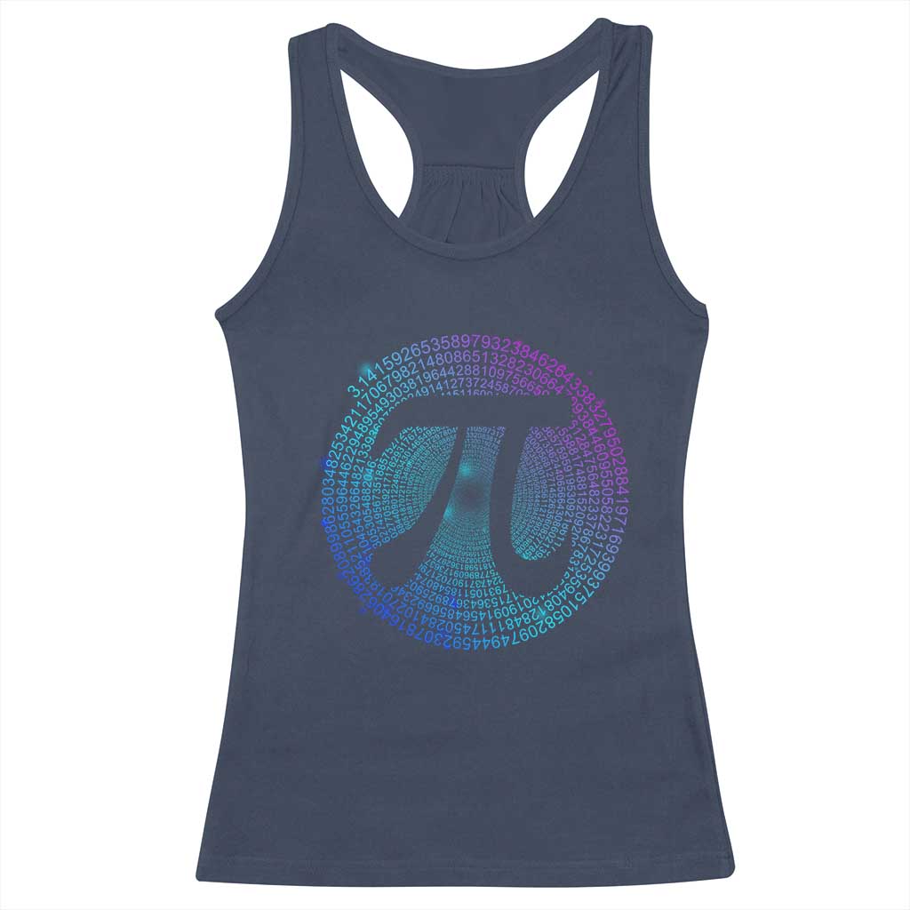 Math Lover Pi Day Racerback Tank Top TS09 Navy Print Your Wear