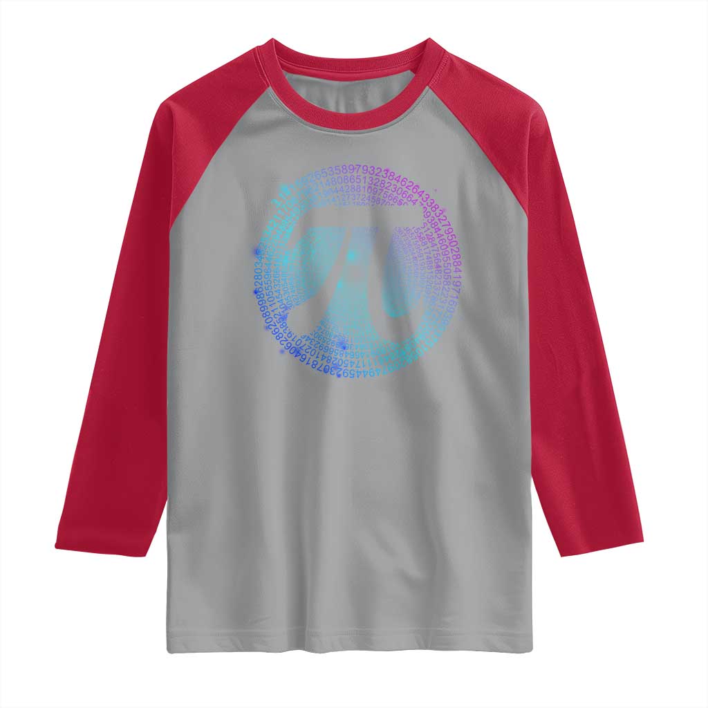 Math Lover Pi Day Raglan Shirt TS09 Sport Gray Red Print Your Wear