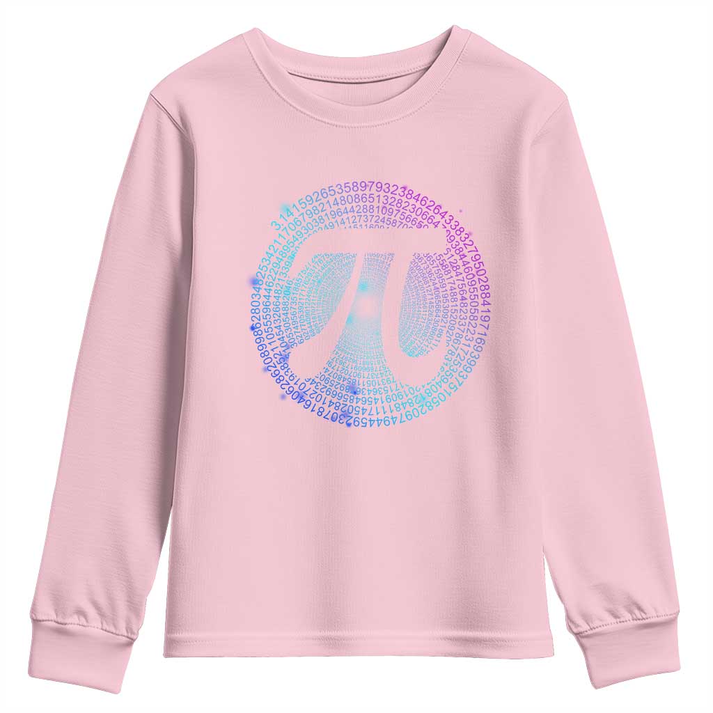 Math Lover Pi Day Youth Sweatshirt TS09 Light Pink Print Your Wear