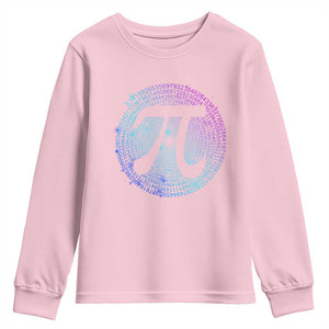 Math Lover Pi Day Youth Sweatshirt TS09 Light Pink Print Your Wear