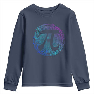 Math Lover Pi Day Youth Sweatshirt TS09 Navy Print Your Wear