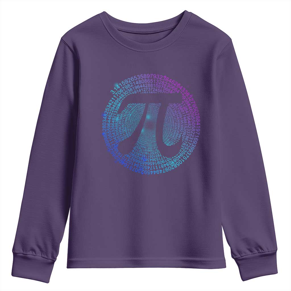 Math Lover Pi Day Youth Sweatshirt TS09 Purple Print Your Wear