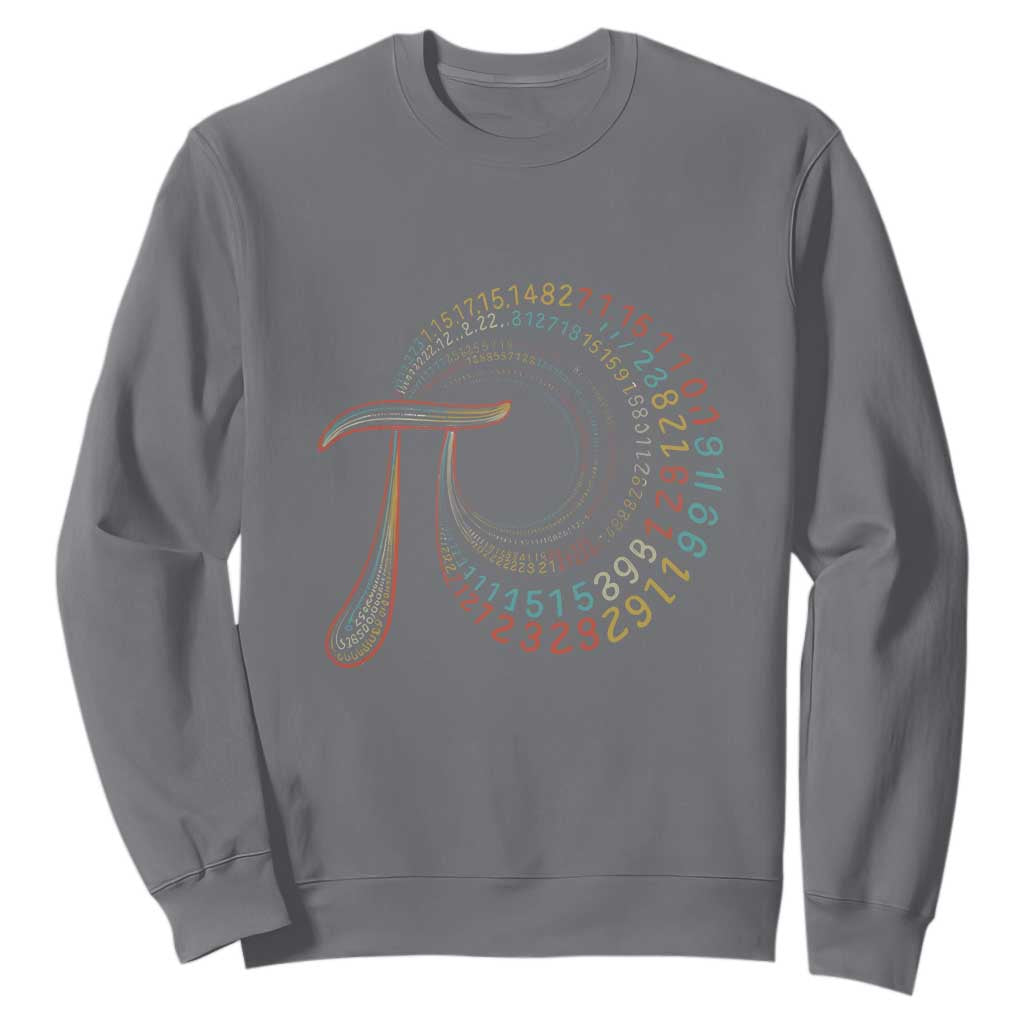 Pi Day Sweatshirt 3,14 Pi Number Symbol Math Science TS09 Charcoal Print Your Wear