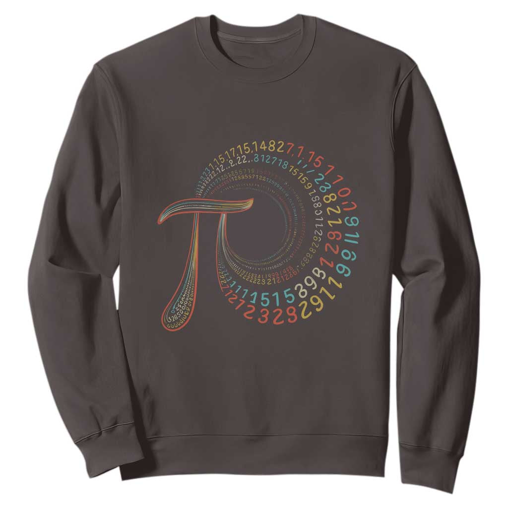 Pi Day Sweatshirt 3,14 Pi Number Symbol Math Science TS09 Dark Chocolate Print Your Wear