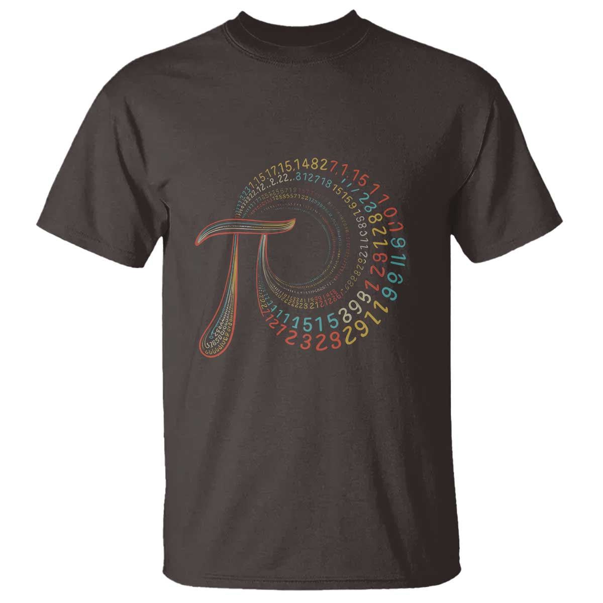 Pi Day T Shirt 3,14 Pi Number Symbol Math Science TS09 Dark Chocolate Print Your Wear