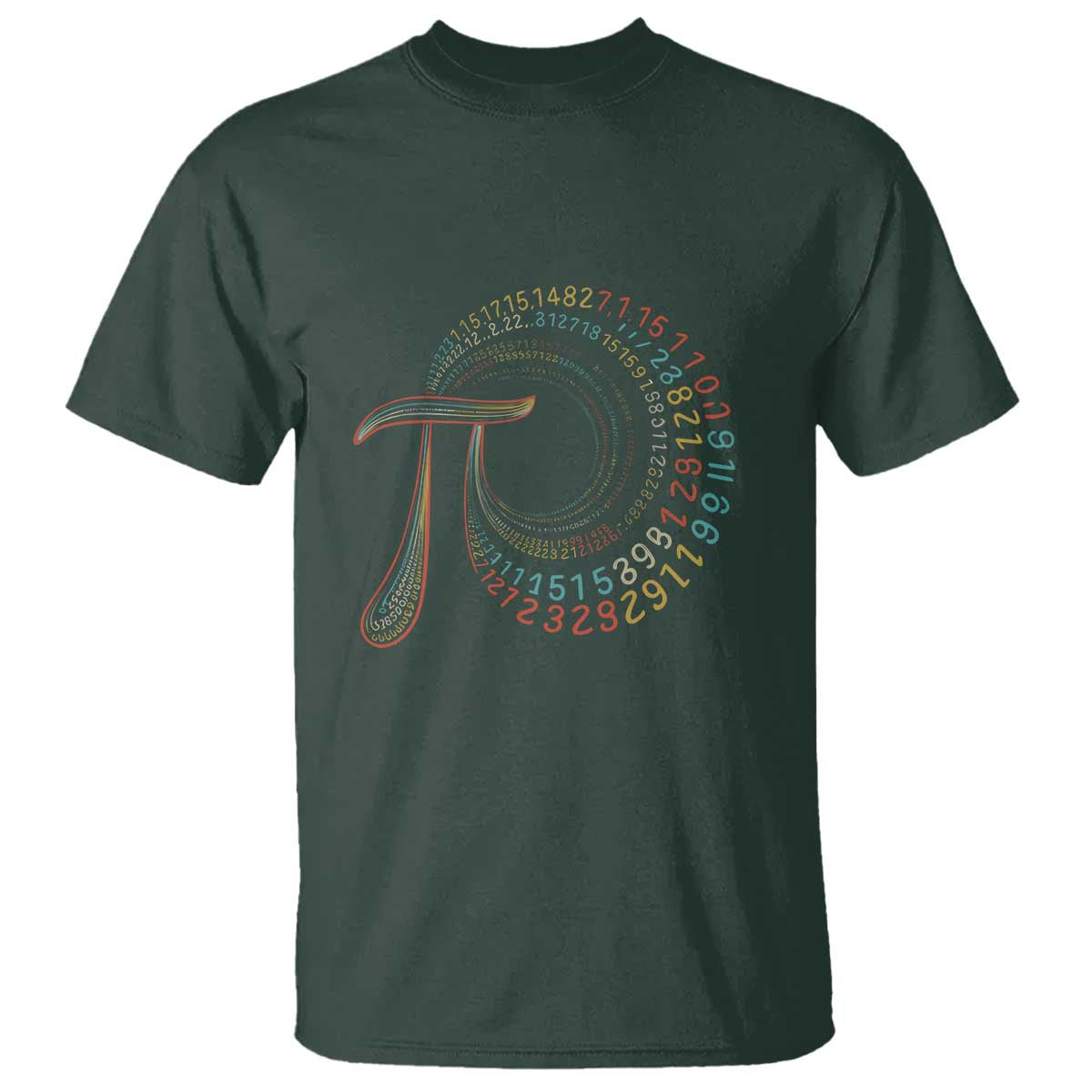 Pi Day T Shirt 3,14 Pi Number Symbol Math Science TS09 Dark Forest Green Print Your Wear