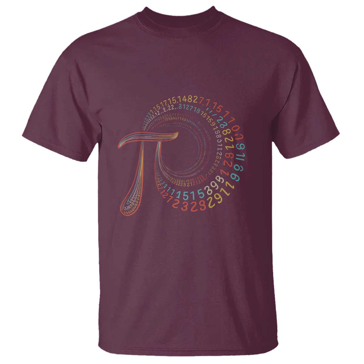 Pi Day T Shirt 3,14 Pi Number Symbol Math Science TS09 Maroon Print Your Wear