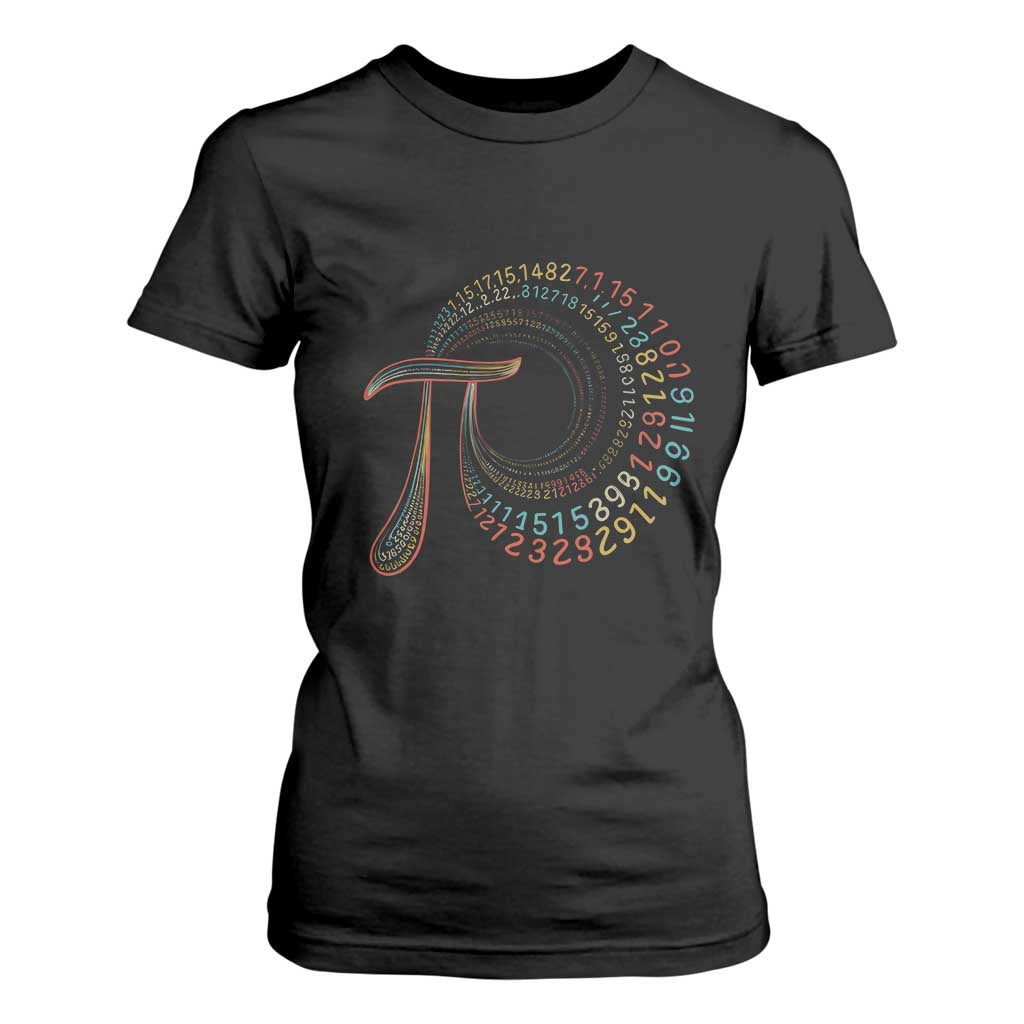 Pi Day T Shirt For Women 3,14 Pi Number Symbol Math Science TS09 Black Print Your Wear