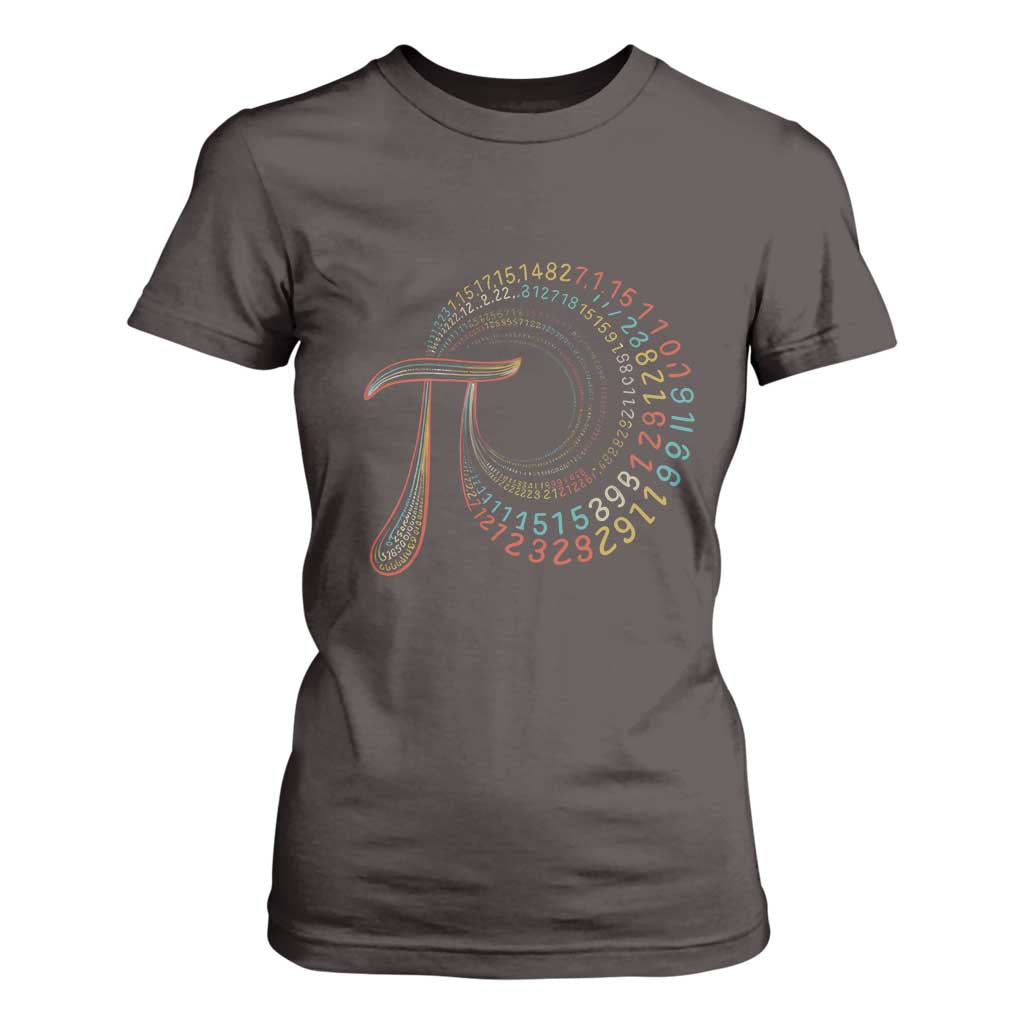 Pi Day T Shirt For Women 3,14 Pi Number Symbol Math Science TS09 Dark Chocolate Print Your Wear