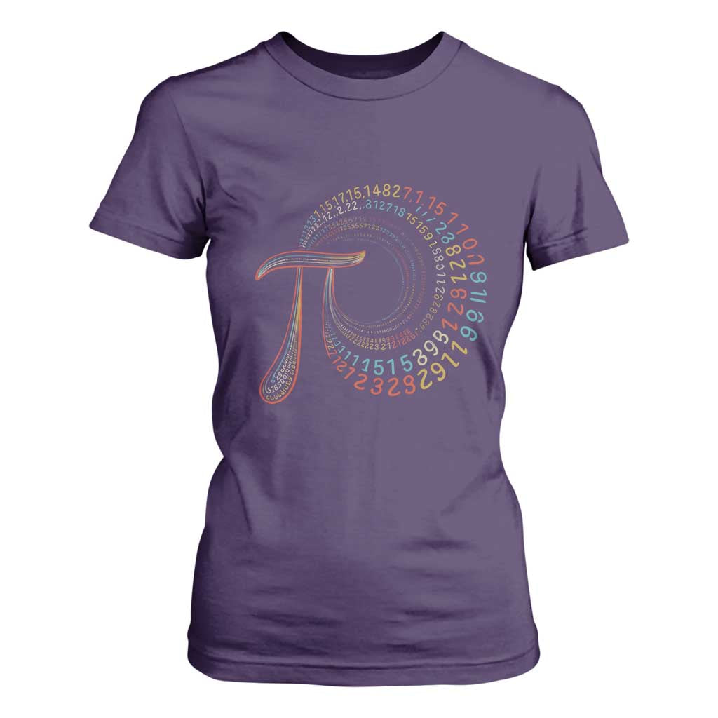 Pi Day T Shirt For Women 3,14 Pi Number Symbol Math Science TS09 Purple Print Your Wear