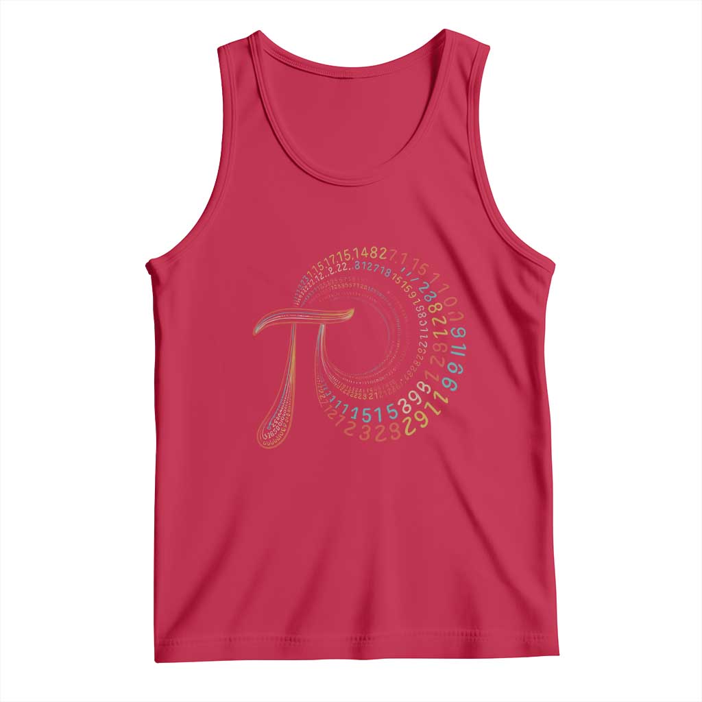 Pi Day Tank Top 3,14 Pi Number Symbol Math Science TS09 Red Print Your Wear