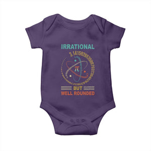 Math Lover Pi Baby Onesie Irrational But Well-Rounded 3,14 Day TS09 Purple Print Your Wear