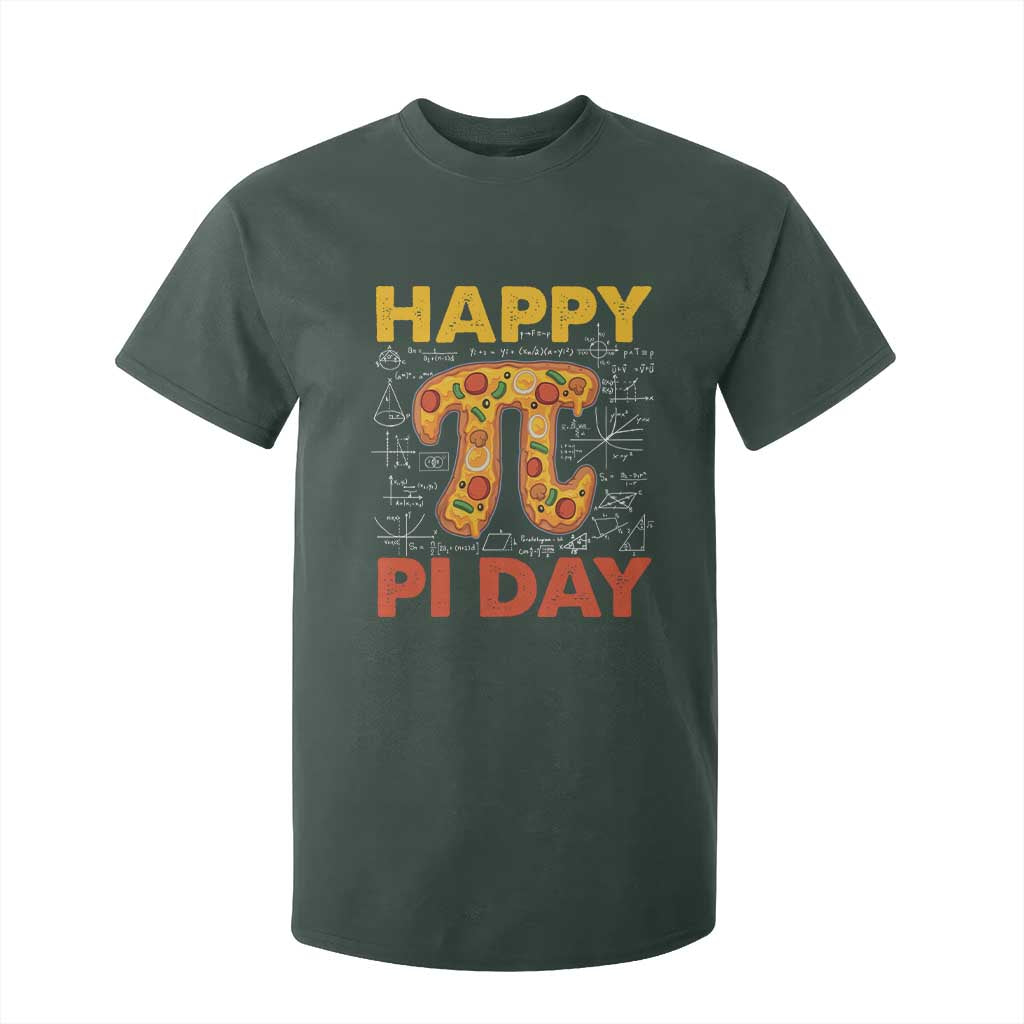 Happy Pi Day T Shirt For Kid Funny Pi Pizza TS09 Dark Forest Green Print Your Wear