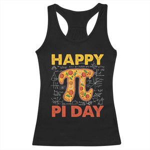Happy Pi Day Racerback Tank Top Funny Pi Pizza TS09 Black Print Your Wear