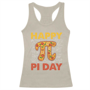 Happy Pi Day Racerback Tank Top Funny Pi Pizza TS09 Sand Print Your Wear