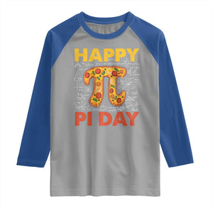 Happy Pi Day Raglan Shirt Funny Pi Pizza TS09 Sport Gray Royal Print Your Wear