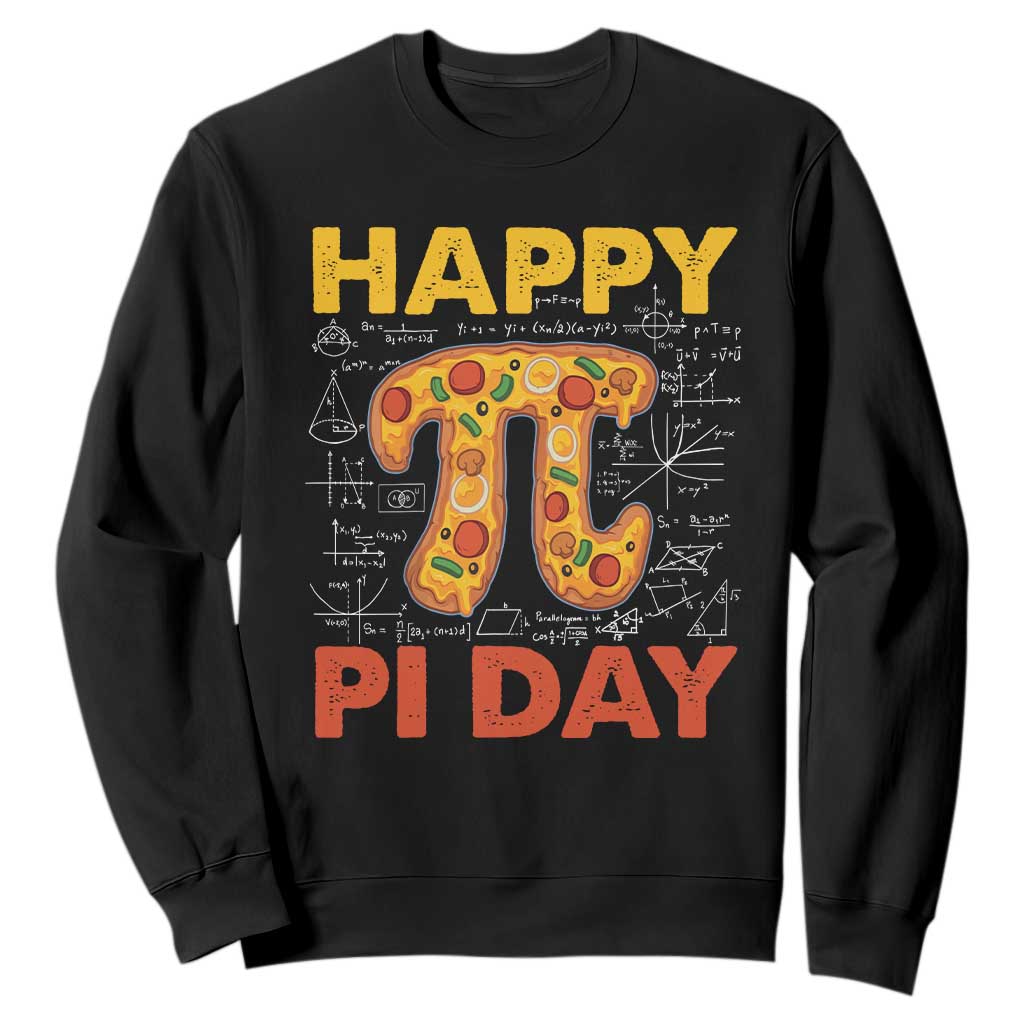 Happy Pi Day Sweatshirt Funny Pi Pizza TS09 Black Print Your Wear
