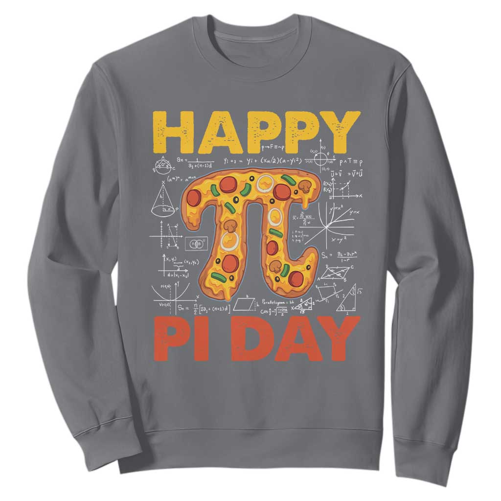 Happy Pi Day Sweatshirt Funny Pi Pizza TS09 Charcoal Print Your Wear