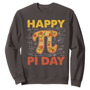 Happy Pi Day Sweatshirt Funny Pi Pizza TS09 Dark Chocolate Print Your Wear