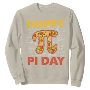 Happy Pi Day Sweatshirt Funny Pi Pizza TS09 Sand Print Your Wear