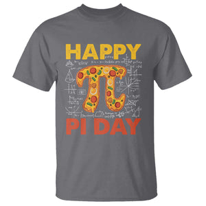 Happy Pi Day T Shirt Funny Pi Pizza TS09 Charcoal Print Your Wear