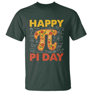 Happy Pi Day T Shirt Funny Pi Pizza TS09 Dark Forest Green Print Your Wear
