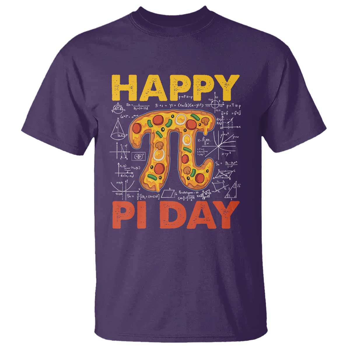 Happy Pi Day T Shirt Funny Pi Pizza TS09 Purple Print Your Wear