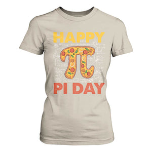 Happy Pi Day T Shirt For Women Funny Pi Pizza TS09 Sand Print Your Wear