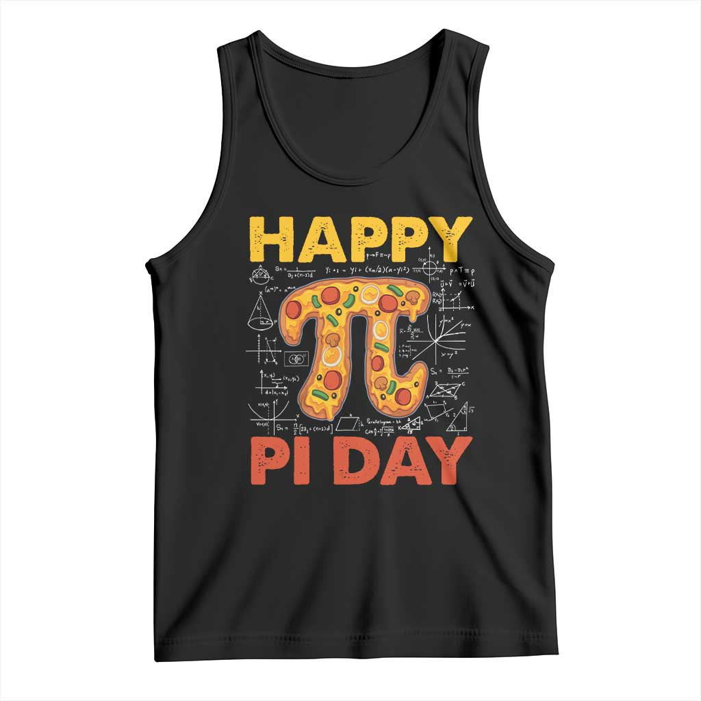 Happy Pi Day Tank Top Funny Pi Pizza TS09 Black Print Your Wear
