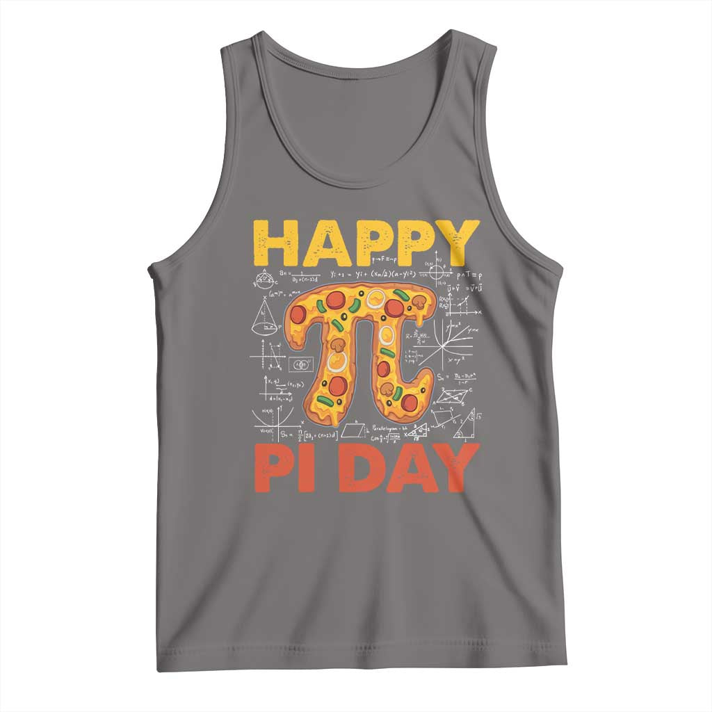Happy Pi Day Tank Top Funny Pi Pizza TS09 Deep Heather Print Your Wear