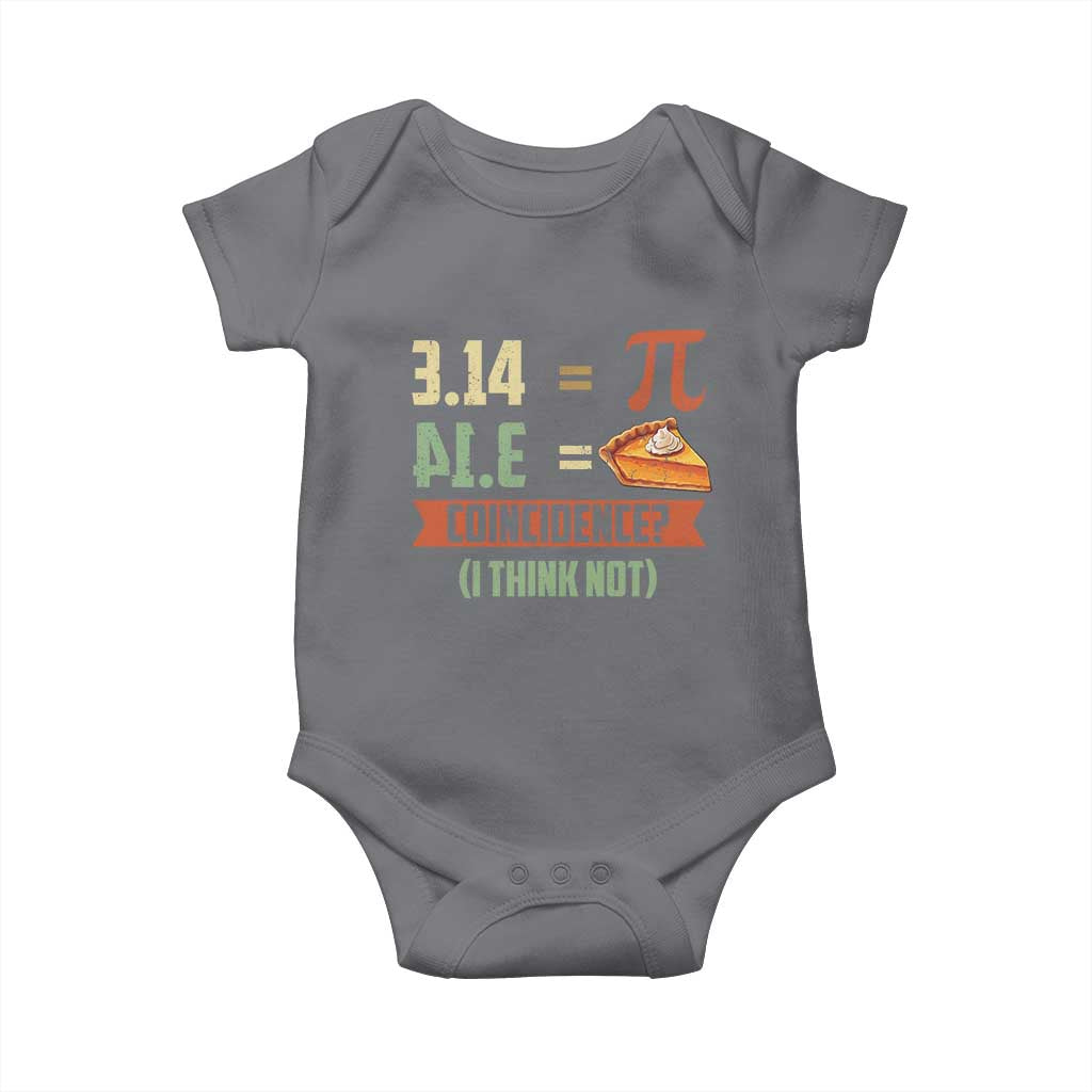 Funny Pi Day Baby Onesie Pi 3 14 Pie Coincidence Math Lover TS09 Charcoal Print Your Wear